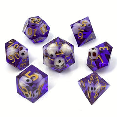 7pcs Resin Skull Polyhedron Dice Set For Board Game