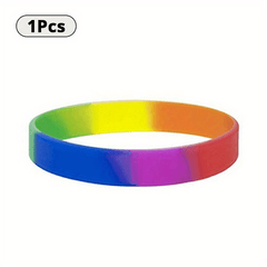 Love Is Love LGBTQ Rainbow Silicone Bracelet