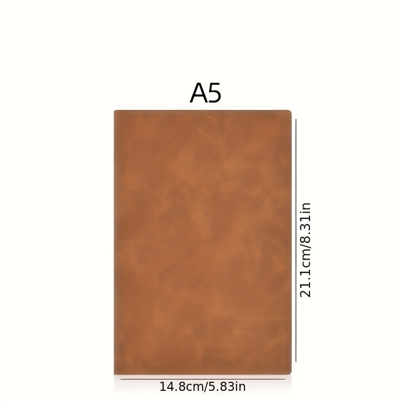 Portable A5 Soft Leather Notebook with 304 Pages Waterproof Cover
