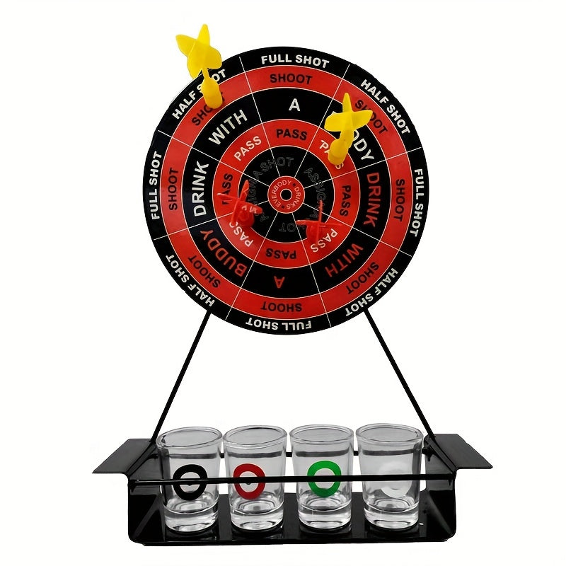 Mini Drinking Dart Set with Glass Cups for Party