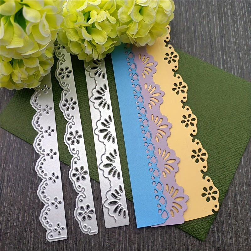 1pc Flower Lace Border Embossing Stencil for DIY Scrapbooking