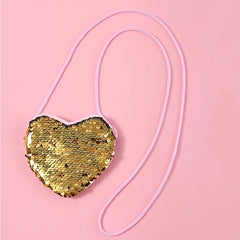 Sequin Coin Purse Girls Heart Bag Shoulder Bag
