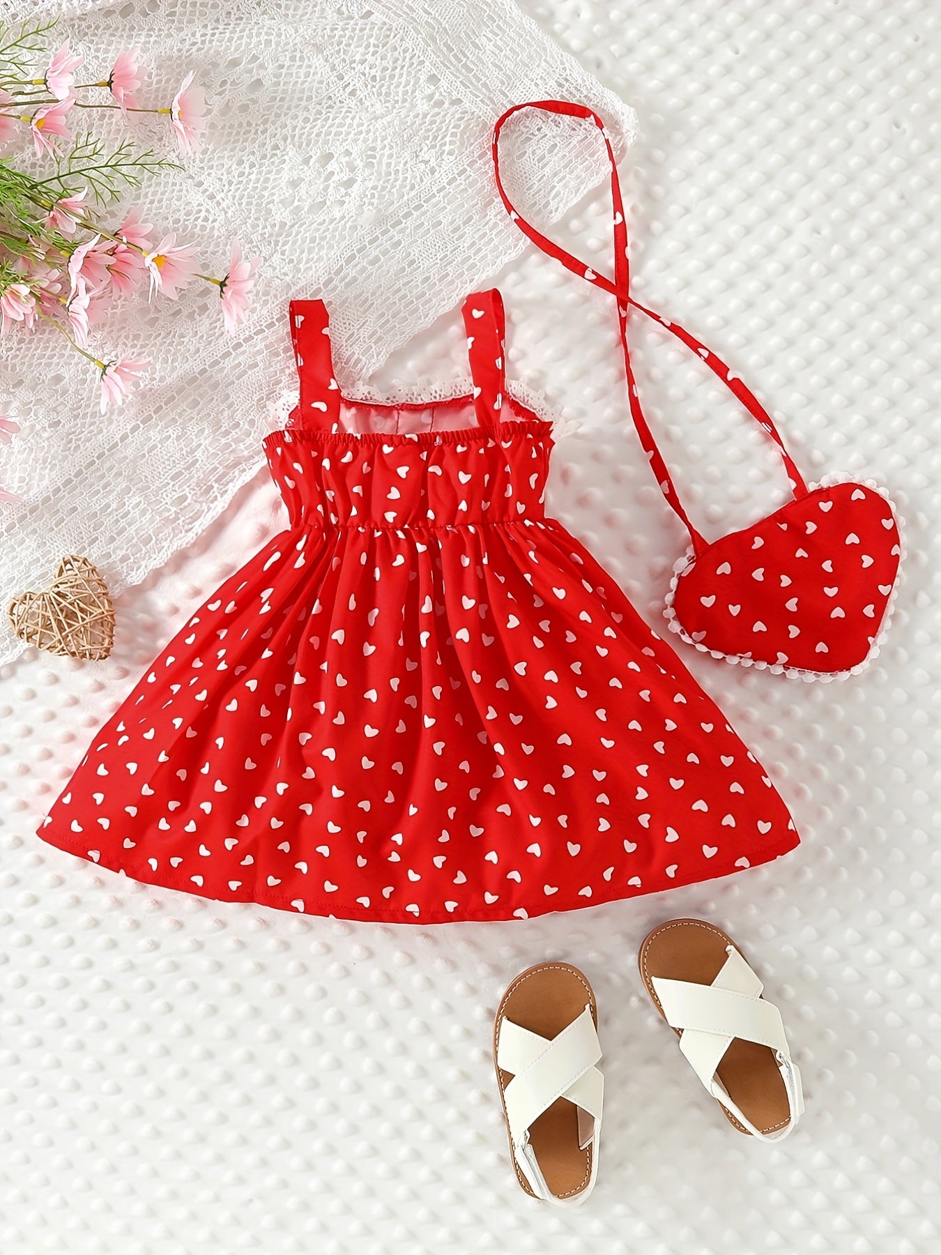 2pcs Full Of Love Suspended Dress Bag Set