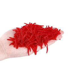 Bionic Bloodworm Grub Soft Silicone Lure for Bass Trout Fishing