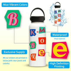 50pcs Alphabet Stickers Puzzle Educational DIY Cartoon English Letters Stickers