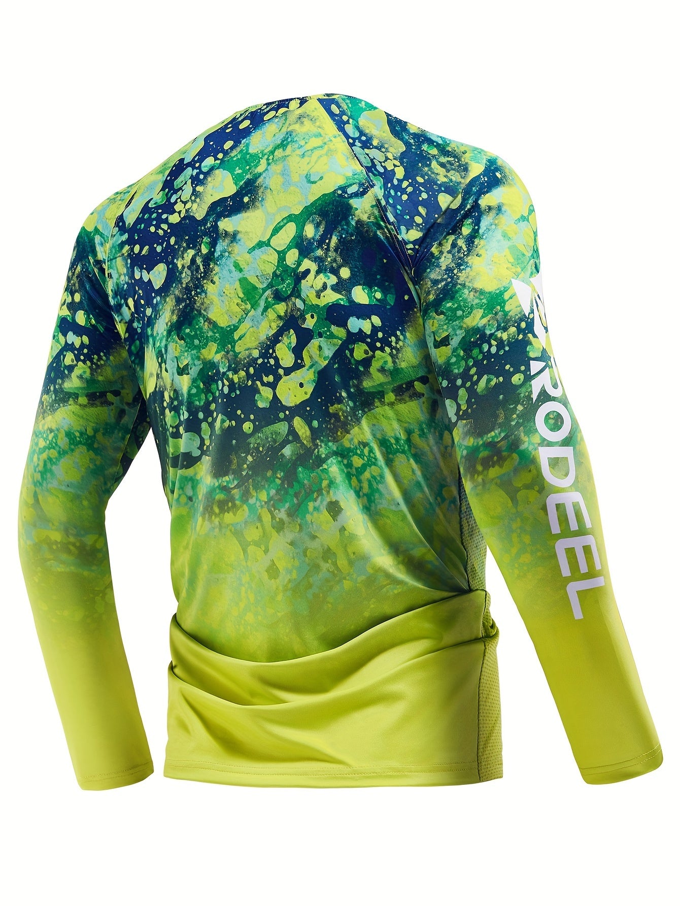 Men's Tie Dye UPF 50 Sun Protection Long Sleeve T-shirt for Outdoor Fishing