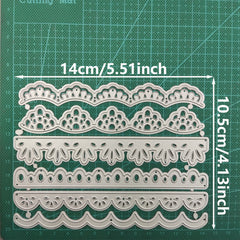 6pcs Lace Edge Die Cuts Metal Cutting Dies Scrapbook Craft Punch Stencils