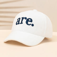 Women Baseball Cap Hat Embroidery Solid Baseball Hat Autumn Winter Thermal