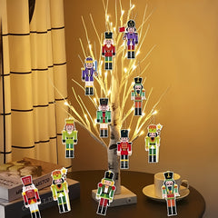 12pcs Christmas Nutcracker DIY Hanging Ornaments