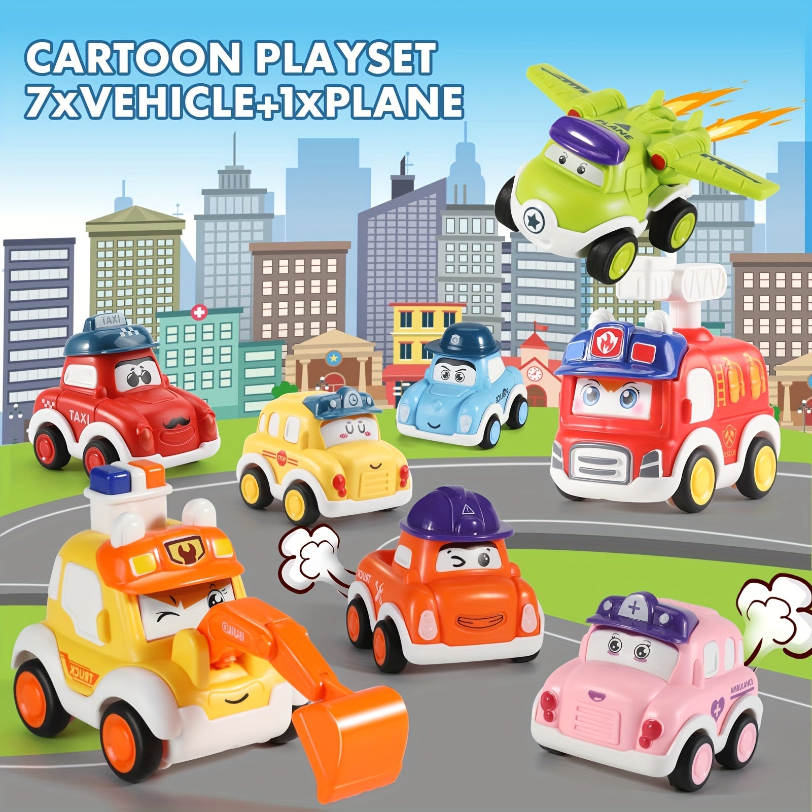 Toy Cars For 2 Year Old Boys Girls 8 PCS Push And Go Cars