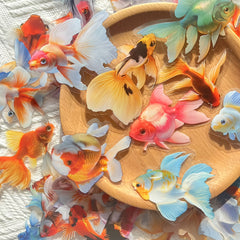 50pcs Colorful Koi Fish Stickers Self Adhesive Decals for Laptop & Skate