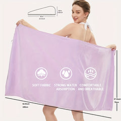 2pcs Soft & Absorbent Towel & Hair Caps Set for Women