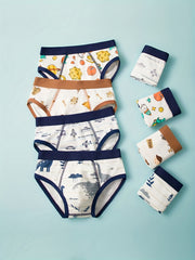 4pcs Boys Cartoon Astronaut Boxer Briefs Soft Comfortable Kids Clothes