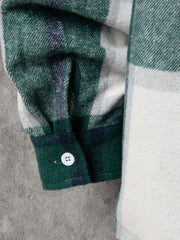 Men's Hooded Plaid Long Shirt for Autumn