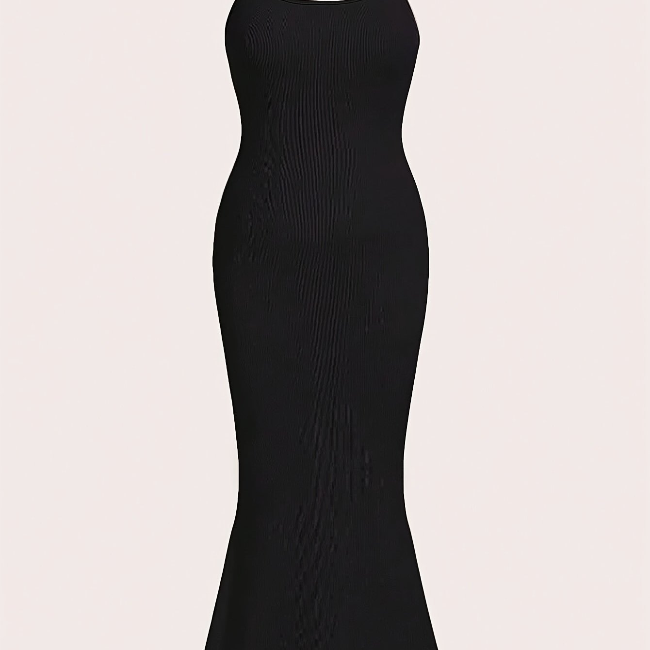 Ribbed Round Neck Cami Dress