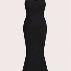 Ribbed Round Neck Cami Dress