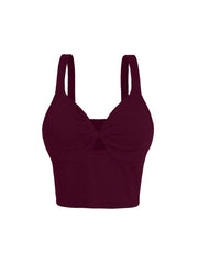 Sexy V Neck Twist Front Cami Top