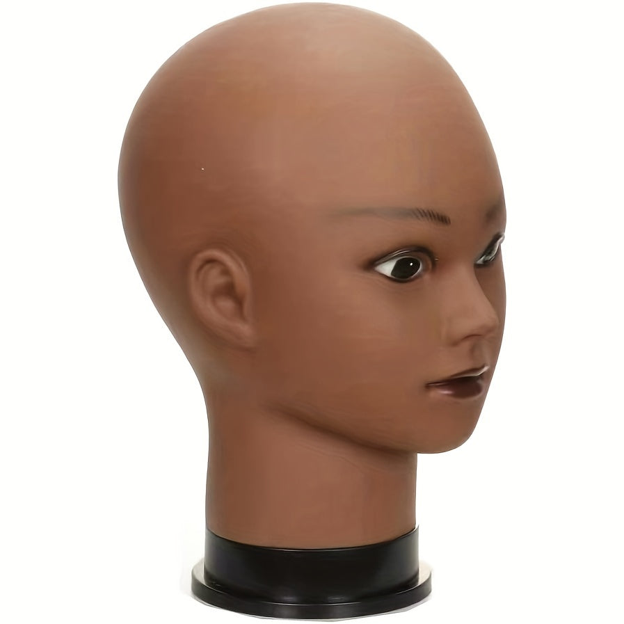 Bald Mannequin Head Soft PVC Female Head For Wig Making