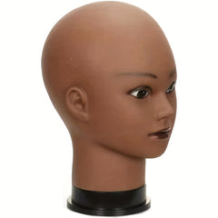 Bald Mannequin Head Soft PVC Female Head For Wig Making