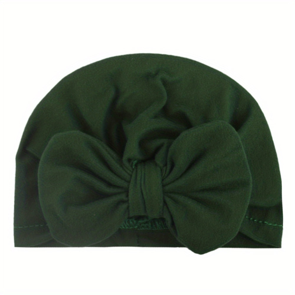 Soft Turban Headwarp Knotted Bow Hat for Newborns