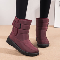 Solid High Tube Snow Boots for Women