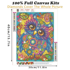 DIY Owl Diamond Art Painting Kit 30x40cm Perfect Gift for Adults and Kids