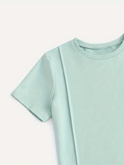 Boys Round Neck T shirt & Shorts 2pcs Set