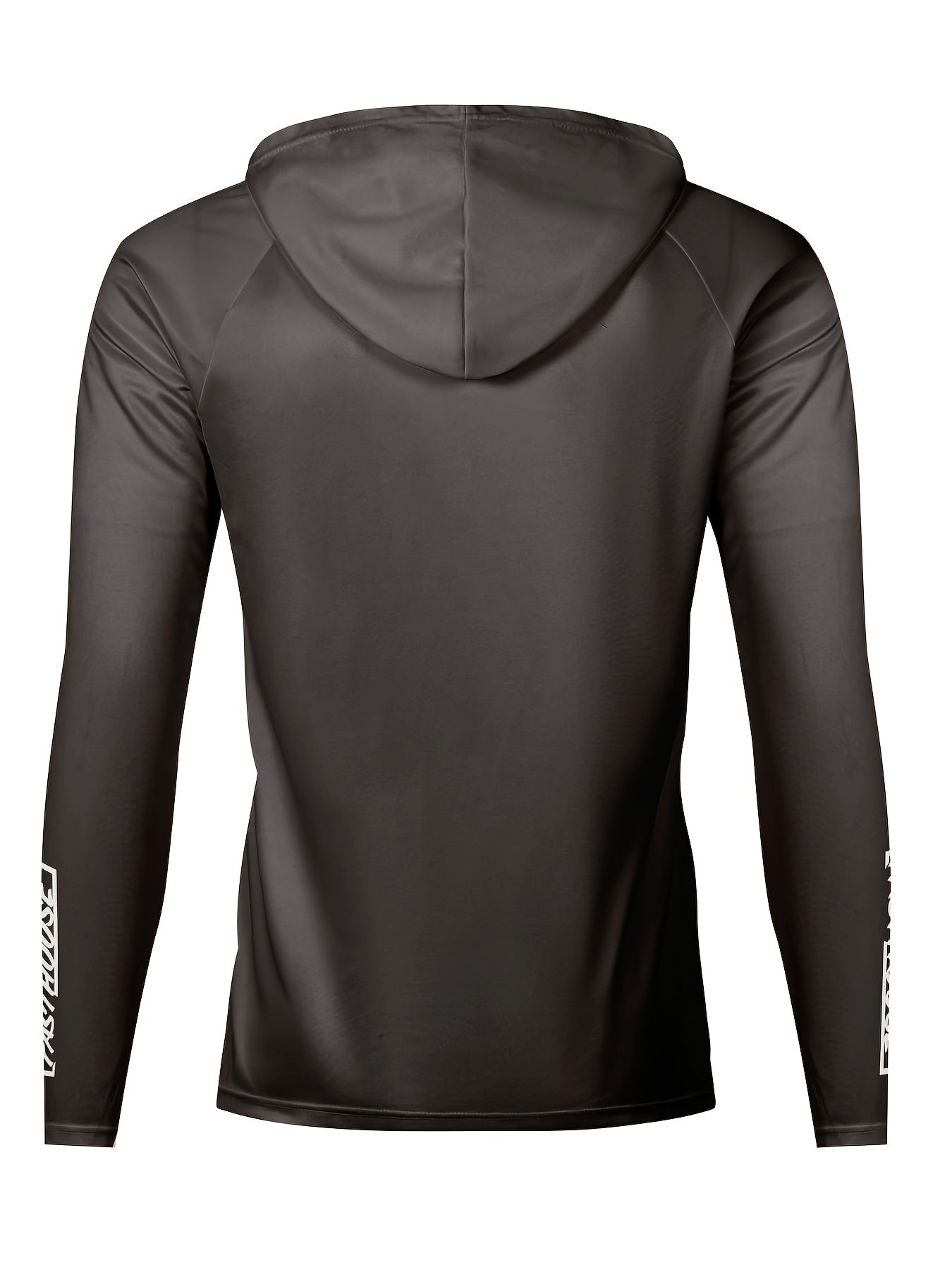 Fish Bone Print UV Protection Men's Hoodie for Gym Running