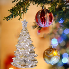 1pc Christmas Tree Crystal Pendant Decoration Supplies