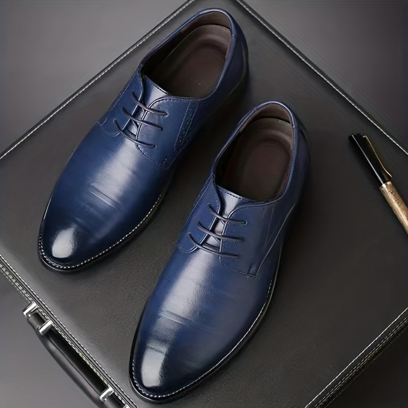 Men's Round Toe Lace Up Dress Shoes Non Slip Formal Shoes