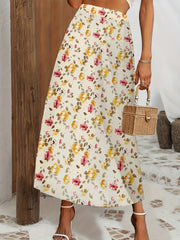 Floral Print High Waist Skirt for Women