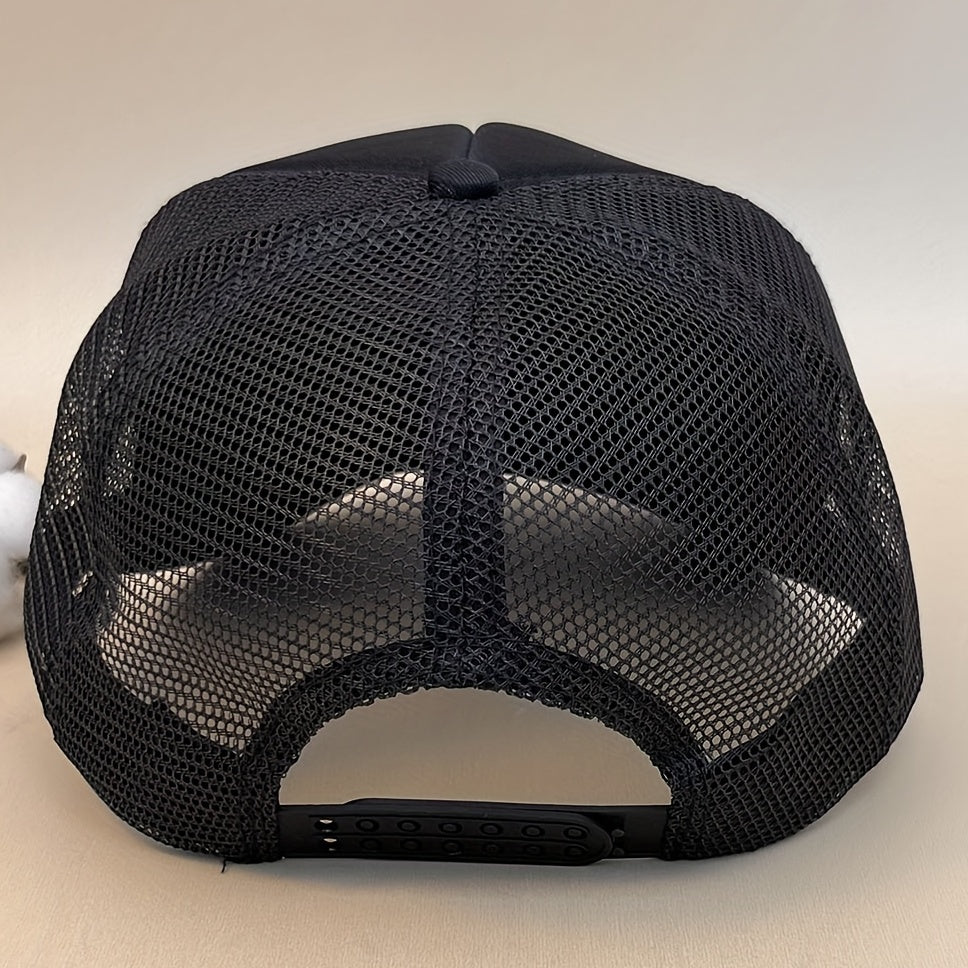 Star Be Happy Trucker Hat & Printed Casual Baseball Cap Mesh Adjustable Sun Hat