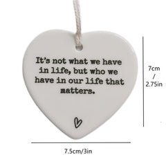 Heart Shaped Ceramic Tile Gift for Friends, Family, and Colleagues