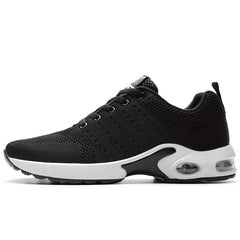 Men's Knit Air Cushioned Lace Up Casual Shoes Lightweight Sneaker