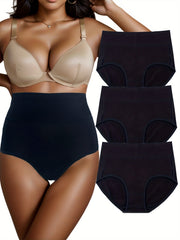 3pcs Stretchy Intimates Panties Comfy & Breathable Women's Lingerie