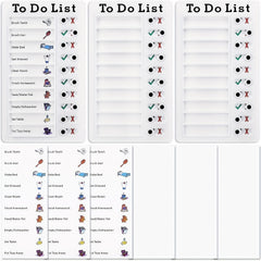 3pcs Reusable Daily Schedule & Chore Chart Checklist Board