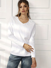 V Neck Loose Top Fitness Yoga Running Women's T shirt