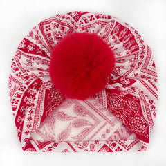 Weight Printed Striped Baby Turban Hat For Four Seasons