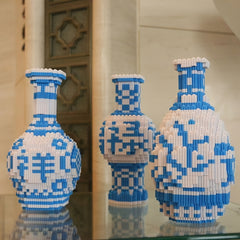 4600pcs Porcelain Vase Building Block Set