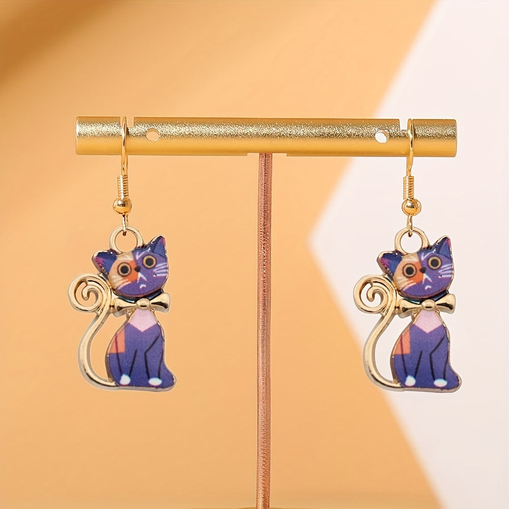 Funny Cat Animal Earrings Halloween Party Accessories