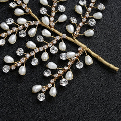 Bride Hair Clip Rhinestone Hairpin Faux Pearl Beads Hair Accessories