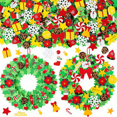 Christmas Foam Sticker Garland Snowman DIY Crafts