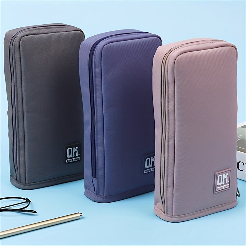 Canvas Standing Pencil Bag, Female High Beauty Pencil Box