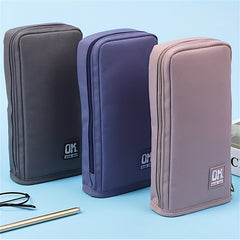 Canvas Standing Pencil Bag, Female High Beauty Pencil Box