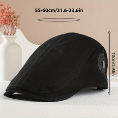 Embroidery Peaked Cap Men's British Retro Newsboy Cap