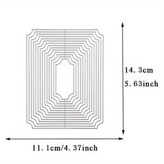 9pcs Polygonal Frames Metal Cutting Dies DIY Scrapbooking Craft Decoration