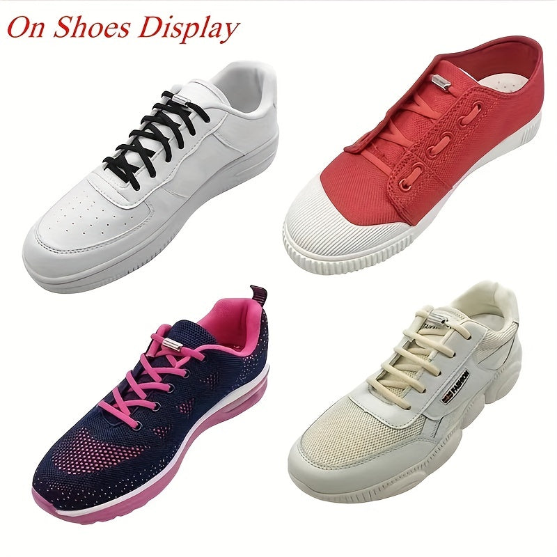 No Tie Shoelaces Locking System Spandex Ropes For Kids And Adults