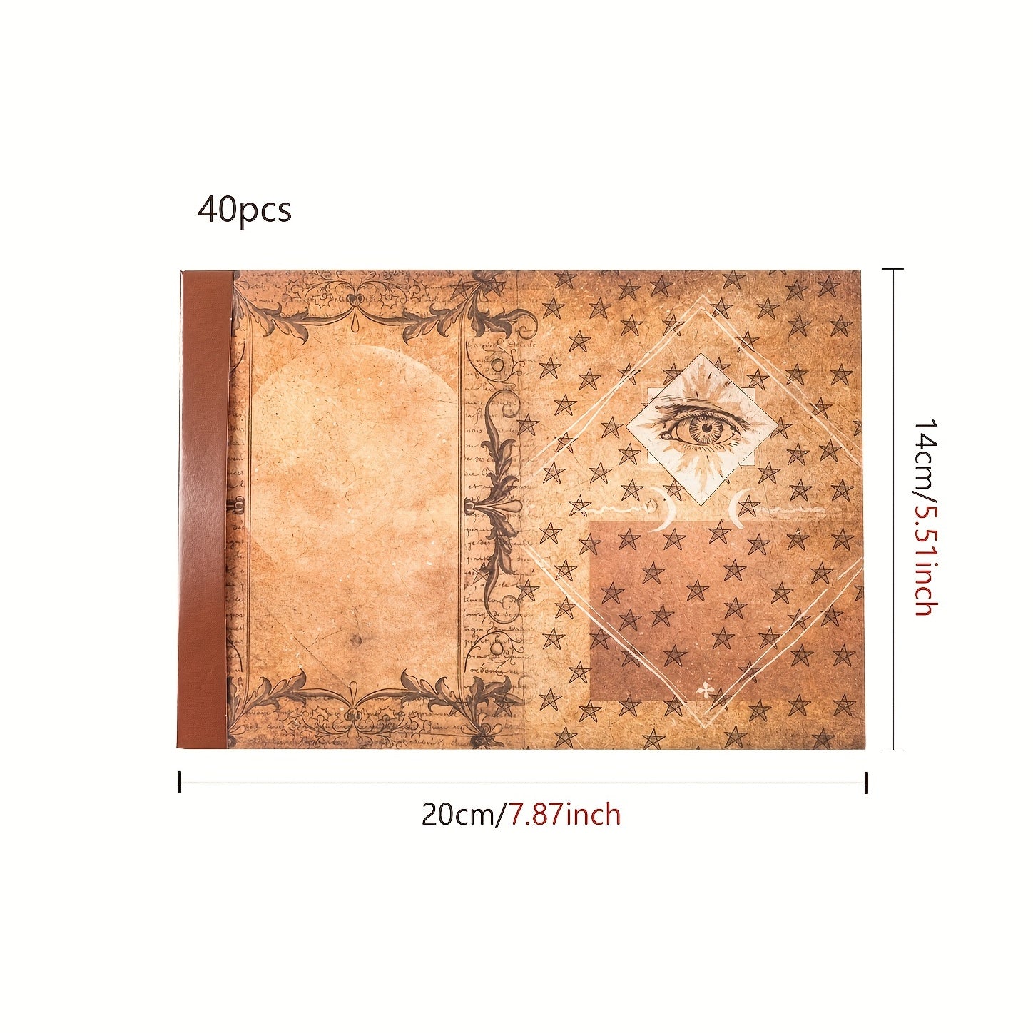 40pcs Dark Style Journal Diary Decoration Writing Paper