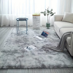 Fluffy Shaggy Tie-Dye Rug for Bedroom Kids Nursery Home Decor