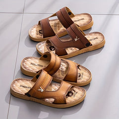 Men's Vintage Slip On Slide Sandals Summer Casual Outdoor Walking Shoes
